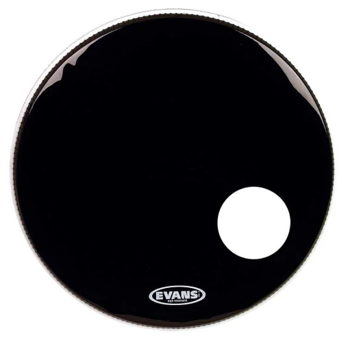 EVANS BD20RB 20" DERİ RESONANT SİYAH KİCK ÖN DELİKLİ TEK KAT 1