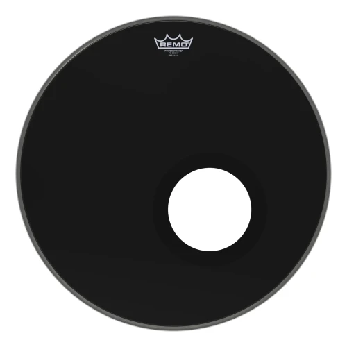 REMO POWERSTROKE® 3 EBONY® 20 İnç Siyah Delikli Bas Davul Derisi 1