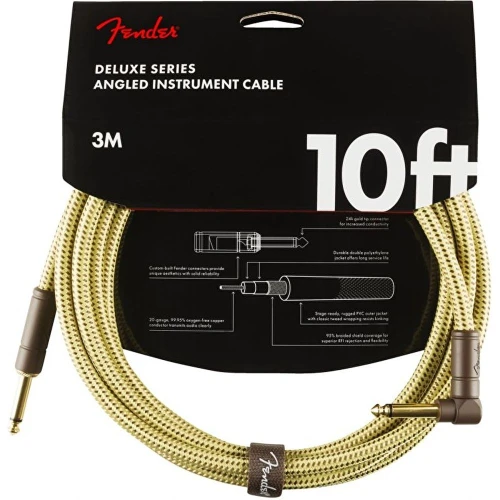Fender Deluxe Düz/L Uçlu 3m Tweed Enstrüman Kablosu 2