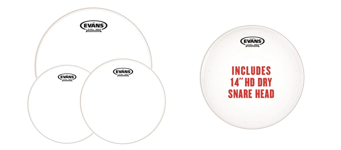 EVANS EPP-G2HDD-R DERİ SETİ 10+12+16+14 G2 TOM CLEAR+HD DRY 1