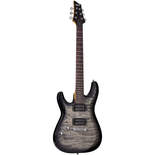 Schecter C-6 Plus LH Solak Elektro Gitar (Charcoal Burst) 1