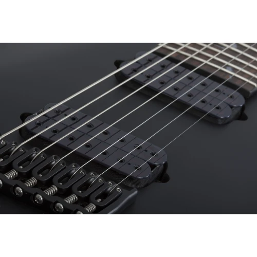 Schecter Damien-7 Multiscale 7 Telli Elelktro Gitar (Mat Siyah) 3