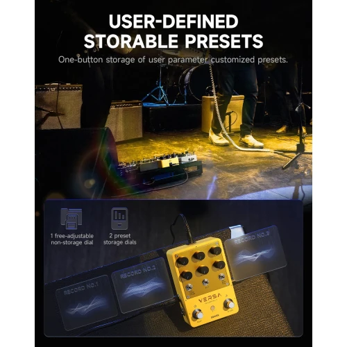 Donner Versa - Yellow Fall II 3x3 Reverb ve Delay Pedalı 6