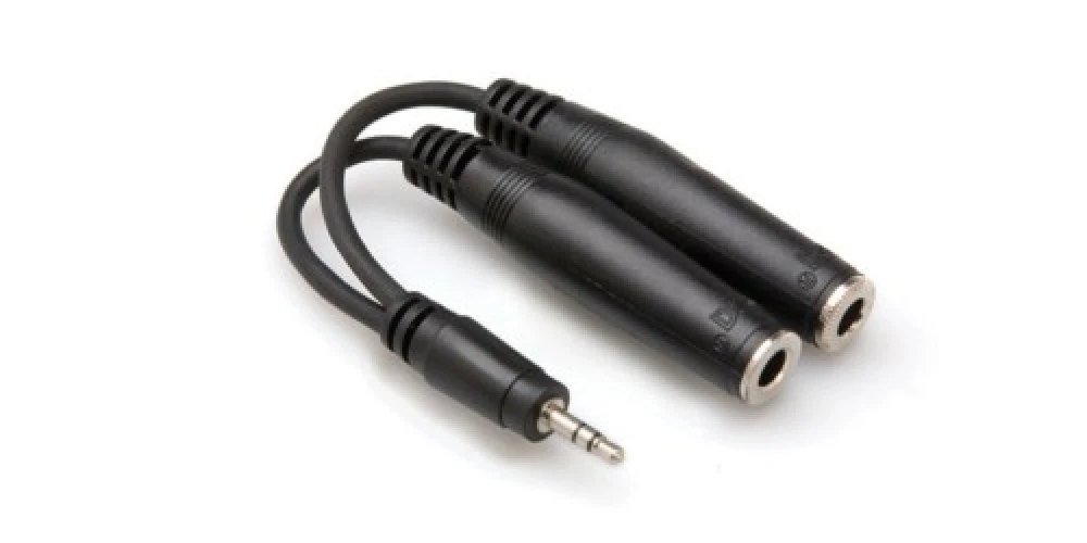 HOSA 3.5 mm. TRS (M) <-> Dual 1/4'' TRS (F) Y-kablo 1