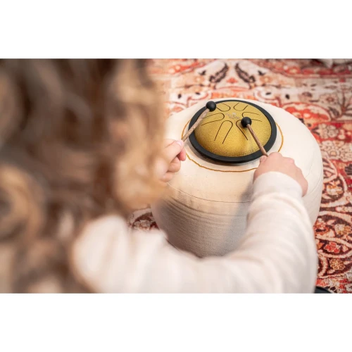 Meinl Sonic Energy MSTD3G Mini Steel B-major 6'' Tongue Drum (Gold) 7