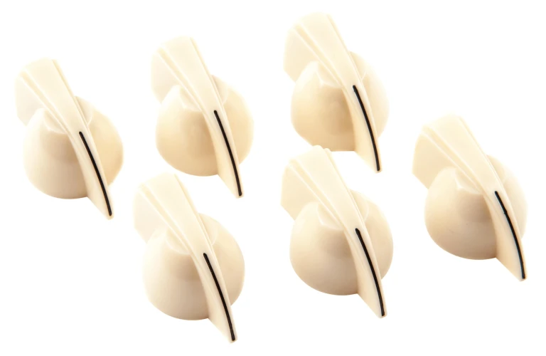 Fender Chicken Head Amplifier Knobs 6 Cream Amfi Yedek Parçası 1