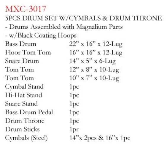 MAXTONE MXC-3017FBK DAVUL SET SİYAH 4