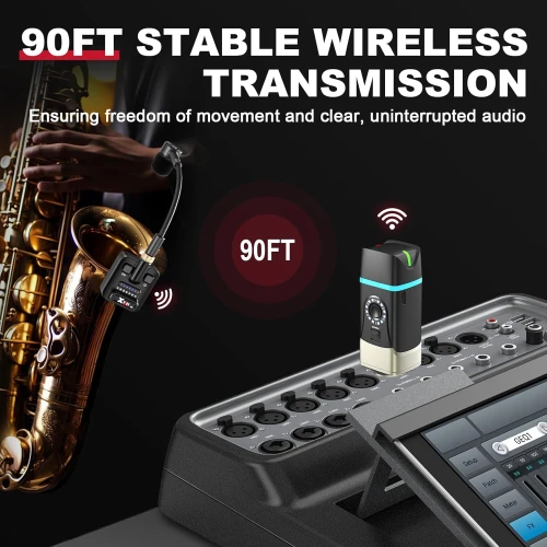 Xvive XV-U7 Saksofon ve Trompet için Kablosuz Mikrofon Sistemi 4