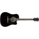 Fender FA-125CE Dreadnought Ceviz Klavye Black Elektro Akustik Gitar 1