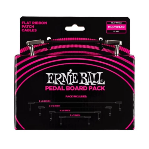 ERNIE BALL P06224 - Flat Ribbon Patch Kablosu Pedalboard Çoklu Paket 1