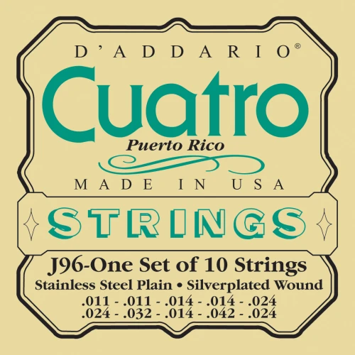 DADDARIO J96 PUERTO RICO CUATROSU İSİMLİ ENSTRÜMAN İÇİN 10'LU T 1