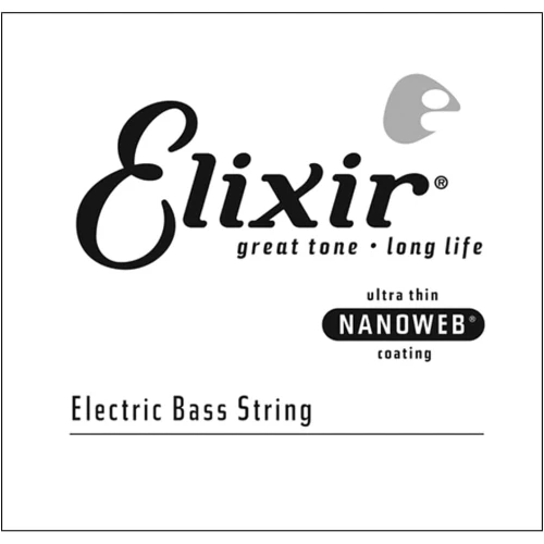 Elixir NANOWEB Coating Long Scale Tek Bas Gitar Teki (.040) 1