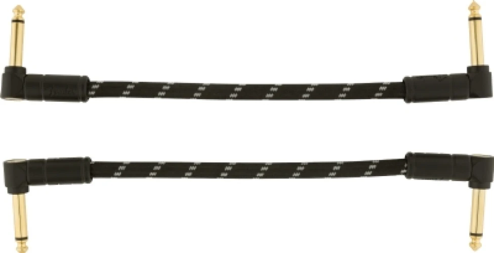 Fender Deluxe 2-Pack L/L Uçlu 15cm Siyah Tweed Patch Kablosu 2
