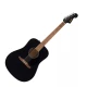 Fender California Debut Redondo Dreadnought Ceviz Klavye Black Akustik Gitar 2