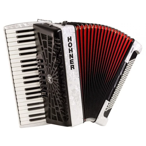 Hohner A16812 Bravo III 120 Akordiyon (White Pearl) 1
