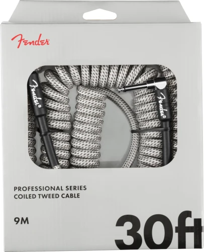 Fender Professional Coil Cable 9m Beyaz Tweed Enstrüman Kablosu 1