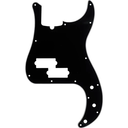 Fender Pickguard Precision Bass 13-Hole Mount with Truss Rod Notch Black 3-Ply Pickguard 1