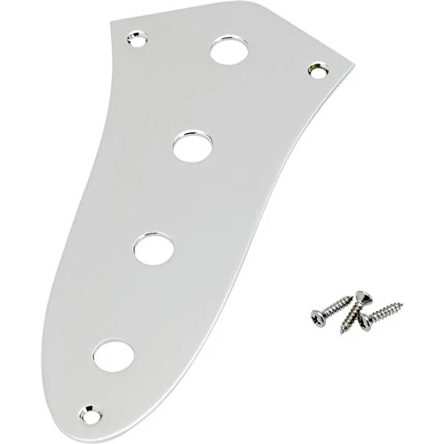 Fender Jazz Bass Control Plate 4-Hole Chrome Gitar Yedek Parça 2