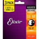 Elixir 16538 Nanoweb Bronz Light 3'lü Akustik Gitar Teli (11-52) 2