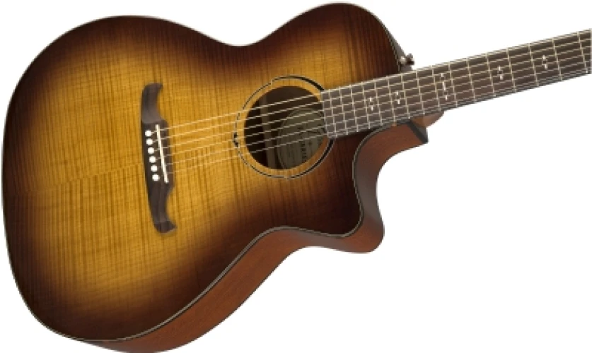 Fender FA-345CE Auditorium 3-Color Tea Burst Elektro Akustik Gitar 4