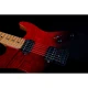 Jet JS-1000 Vulcano HH Elektro Gitar (Flamed Transparent Red) 5