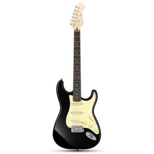Donner DST-600 Elektro Gitar (Siyah) 1