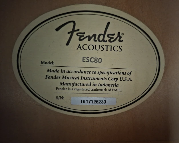 Fender ESC-80 3/4 Klasik Gitar | Faturalı + Kılıflı | Temiz 5