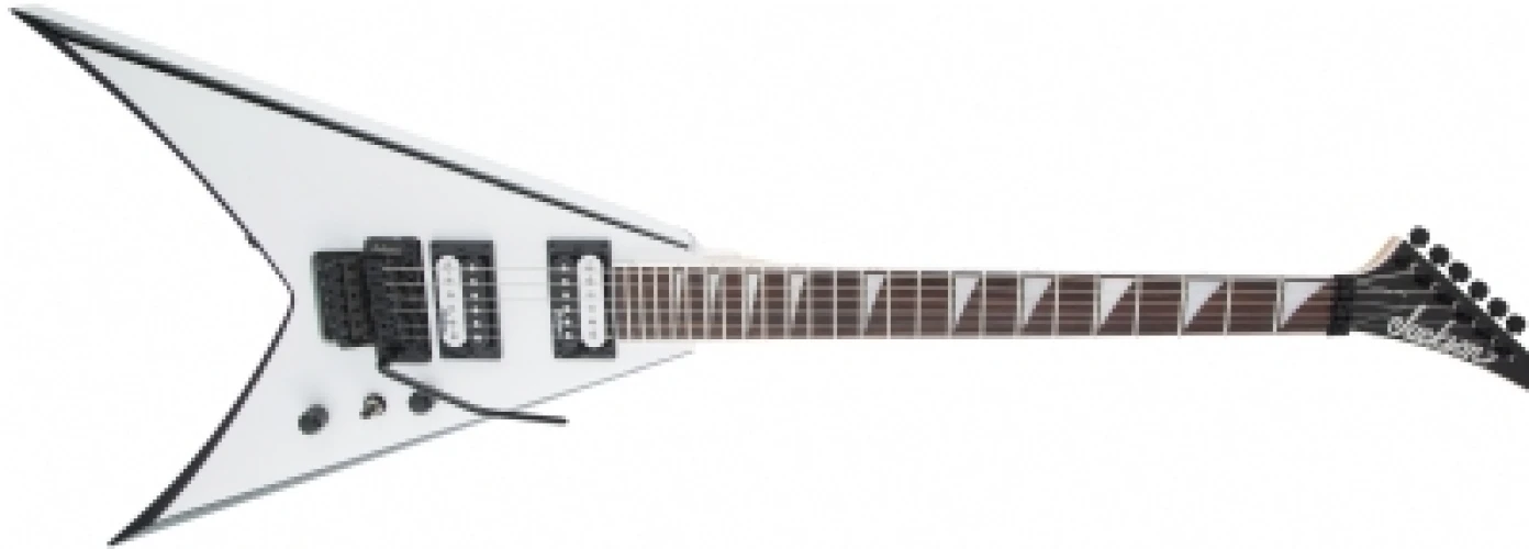 Jackson JS King V JS32 Amaranth Klavye White with Black Bevels Elektro Gitar 4