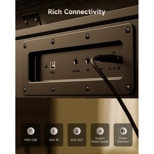 Donner Oura S100 Dijital Piyano (Black Oak Grain) 8