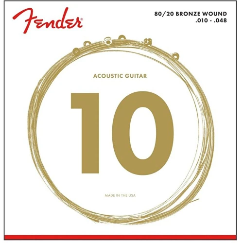 Fender 80/20 Bronze Acoustic Strings Ball End 70XL .010-.048 Akustik Gitar Teli 2