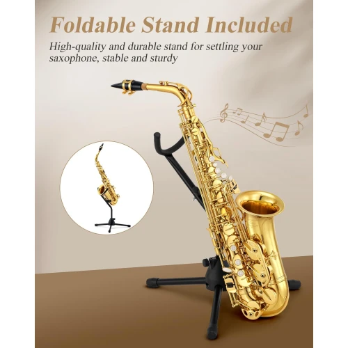 Eastar AS-II Student Mi Bemol Alto Saksafon (Gold Lacquer) 7
