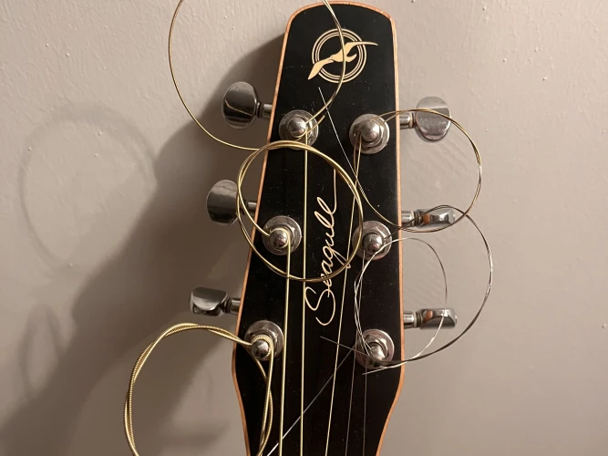 Seagull Entourage CW QI Elektro Akustik Gitar (Natural Spruce) 5