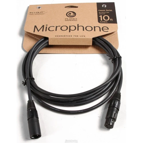 Planet Waves PWCMIC10 Mikrofon Kablo 10 Inch Classic Series XLR Ml To XLR Fm 3