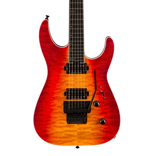 Jackson Pro Plus Serisi Dinky DKAQ Abanoz Klavye Firestorm Elektro Gitar 3