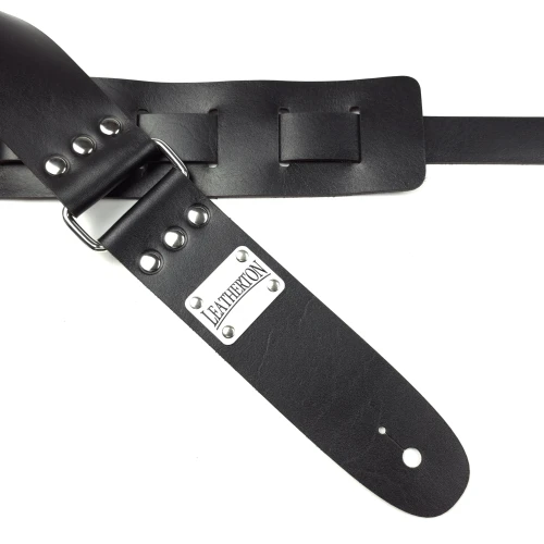 Leatherton Stinger Hakiki Deri Gitar Askısı (Siyah) 2