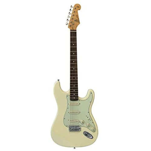 SX Stratocaster Elektro Gitar (Vintage White) 2