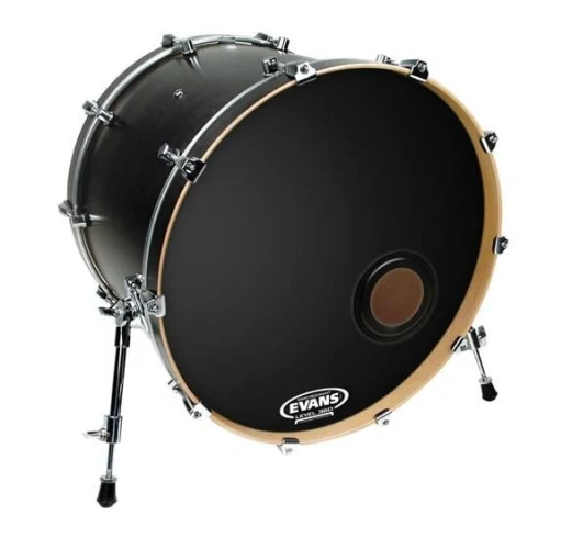 EVANS BD20REMAD 20" DERİ RESONANT KİCK SİYAH ÖN SÜNGERLİ DELİKLİ TEK KAT 5