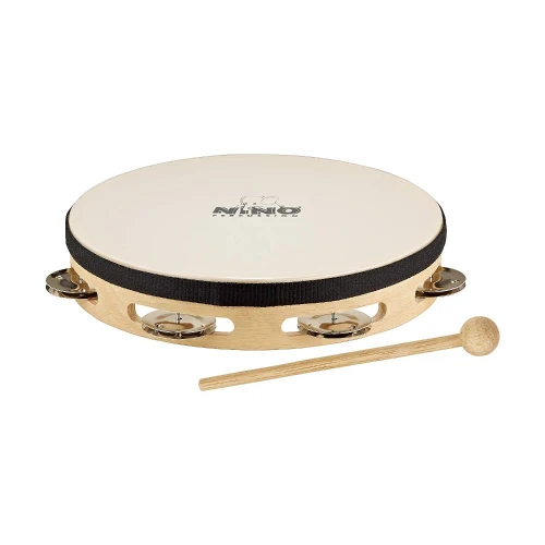 Nino NINO47 Headed Wood 8'' Tambourine 1