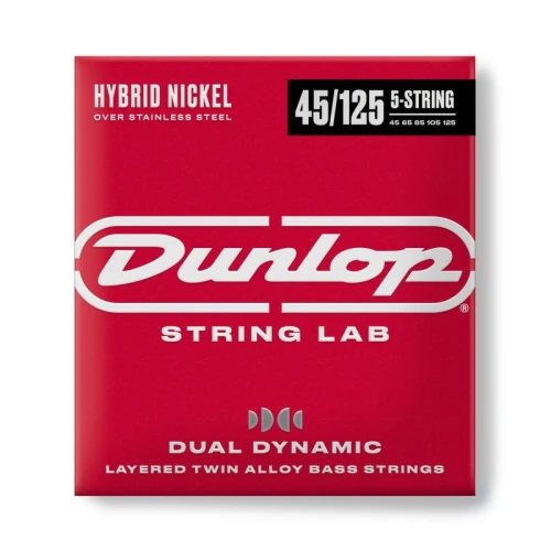 Jim Dunlop DBHYN45125 Hybrid Nickel Bas Gitar Teli (45-125) 1