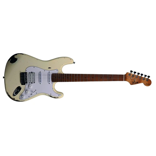 Lea RLC-100 OW Limited Edition Heavy Relic Elektro Gitar (Olympic White) 3