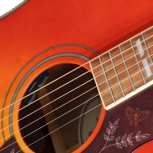 Epiphone Hummingbird Studio Elektro Akustik Gitar (Faded Cherry Sunburst) 8