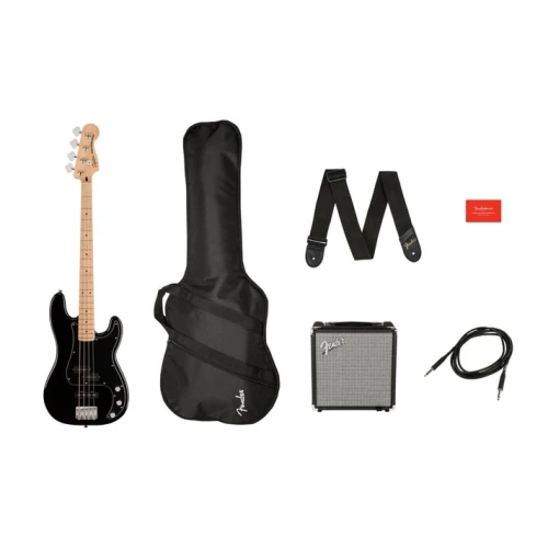 Squier Affinity Precision Bass PJ Akçaağaç Klavye Black Rumble 15 Bas Gitar Seti 2