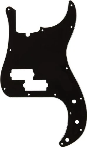 Fender Pickguard Precision Bass 13-Hole Mount with Truss Rod Notch Black 3-Ply Pickguard 2