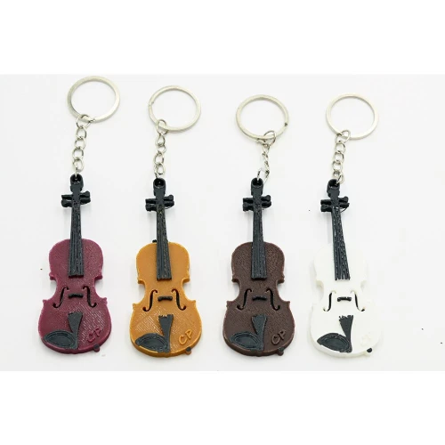 Diyez Müzik Beyaz Keman Anahtarlık 2