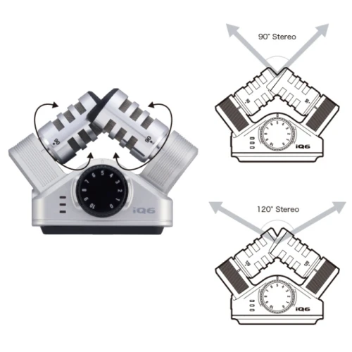 Zoom IQ6 Stereo Kayıt Mikrofonu iPhone/iPad/iPod Uyumlu 2