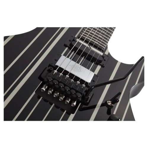 Schecter Synyster Custom-S FR Elektro Gitar (Gloss Black &amp; Silver Pin Stripes) 4