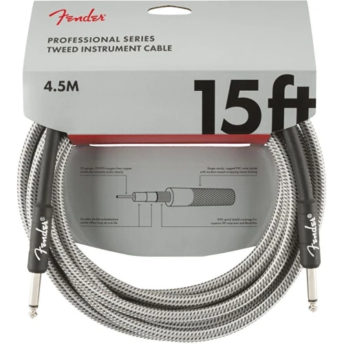 Fender Professional 4m Beyaz Tweed Enstrüman Kablosu 2