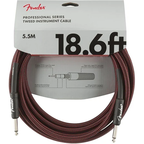 Fender Professional 5m Kırmızı Tweed Enstrüman Kablosu 2