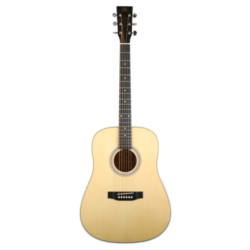 [Outlet] SX SD204GTBK Dreadnought Akustik Gitar (Parlak Natural)(ol 24-24096) 1