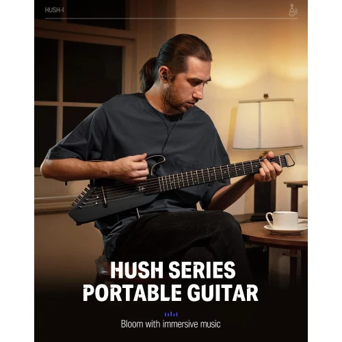 Donner HUSH-I Silent Gitar (Siyah) 7